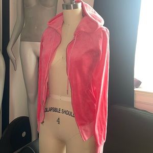 Juicy couture velour zipper hoodie